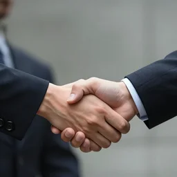 photo of two an giving each other a handshake while putting their hands on each other's shoulder, highly detailed, ultra realistic