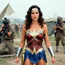 Gal Gadot as Wonder Woman, photo taken during the 1960s on the Vietnam Battlefields, extremely detailed n -8