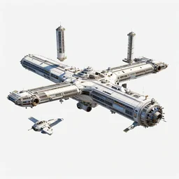 wide angle view, futuristic space station, building spaceships, in the style of wimmelbilder, realistic, digital art