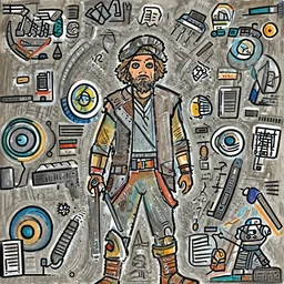 a kids drawing of han solo