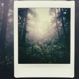 trans - formers!, fog, in deep jungle forest jungle, overcast! cinematic focus, old damagaed polaroid photo, vintage, neutral colors, faded!! very soft lights, big overcast, very foggy, full shot by steve hanks, by serov valentin, by lisa yuskavage, by andrei tarkovsky