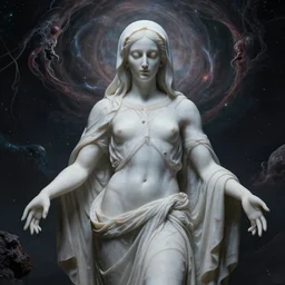 the transcendent being embodying contradiction, photorealistic, detailed photography, divinity, awful, cosmic horror, religious art