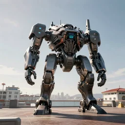 giant Titanfall Mech on Santa Monica peer By Emmanuel Lubezki
