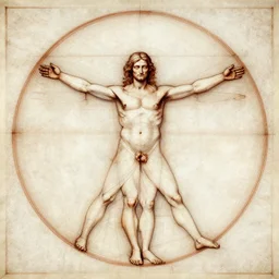 da vinci vitruvian man sketch