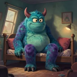 the monster under my bed, digital art, cgsociety, artstation, highly detailed