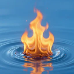 water on fire