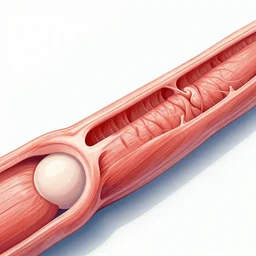 artist illustration of a myofibril muscle fibre mechanism