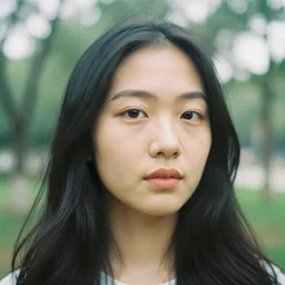 double exposure film of woman's face and trees dslr, bokeh, 8 5 mm lens
