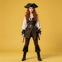 hyper realistic photo of medieval beautiful pirate emma watson full body, rule of thirds, conceptart, saturated colors, cinematic, greg rutkowski, brom, james gurney, mignola, craig mullins, artstation, cgsociety