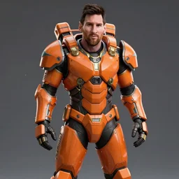 messi - gordon freeman hybrid, wearing orange half life armor