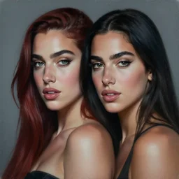 dua lipa in a realistic painting, ultra realistic, very details, cinematic