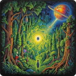 ( ( ( ( ( forest on a mysterious planet ) ) ) ) ) by mœbius!!!!!!!!!!!!!!!!!!!!!!!!!!!, overdetailed art, colorful, record jacket
