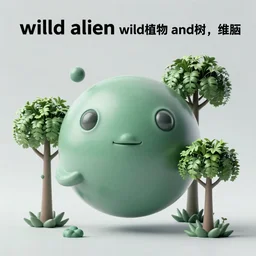 « wild alien planet, wild plants and trees, detailed »