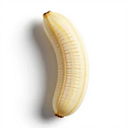 iridescent banana split, commercial catalog photo, isolated on a pure white background, centered, entire object in frame, sharp focus, soft studio lighting
