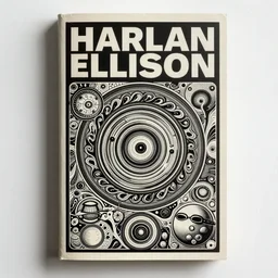 harlan ellison book cover from the 7 0 s, very detailed, science fiction, psychedelic art,