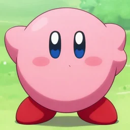 kirby as an anime girl