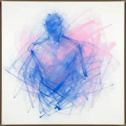 painting de kooning thin scribble on white canvas, blue and pink shift, martha jungwirth sketch, drawn by yves tanguy, oil on canvas, thick impasto