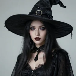 hyperrealistic detailed artnouveau witch woman portrait sharp - focus