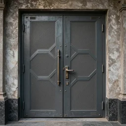 a sci - fi double door, phototexture, 8 k