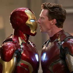 benedict cumberbatch as iron man, marvel cinematic universe, making out, photo, highly detailed