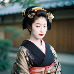 Portrait Photograph of a Japanese Geisha Fuji Superia 200