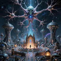 immortal neuron, alien utopia, holy place, protoss!!!!, starcraft, intricate, scifi, space, highly detailed, art by roberto digiglio and furio tedeschi and filippo ubertino