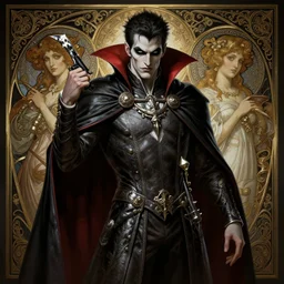 vampire the masquerade, intricate, highly detailed, digital painting, artstation, concept art, smooth, sharp focus, illustration, Unreal Engine 5, 8K, art by artgerm and greg rutkowski and alphonse mucha