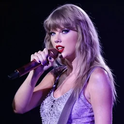 taylor swift made of purple paint