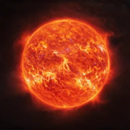 a beautiful painting of a red giant sun going supernova, volumetric lighting by jean kalin popov and greg rutkowski