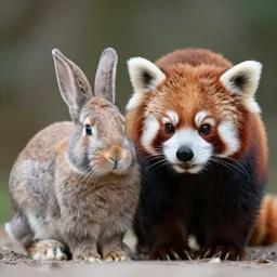 a cross between a rabbit and a red panda, photography, f / 1 6, 2 2 mm lens, soft lighting