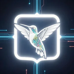 symmetry!! hummingbird goddess logo, solid cube of light, hard edges, product render retro - futuristic poster scifi, lasers and neon circuits, beautiful hummingbird, intricate, elegant, highly detailed, digital painting, artstation, concept art, smooth, sharp focus, illustration, dreamlike, art by artgerm