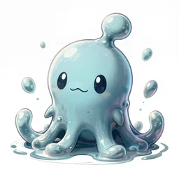 an ooze slime creature in a pokemon artstyle, fantasy, elegant, crisp 8 k line work, rim light, digital painting, artstation, unreal engine, octane render, concept art, matte, sharp focus, illustration, art by james jean and justin gerard and josan gonzalez