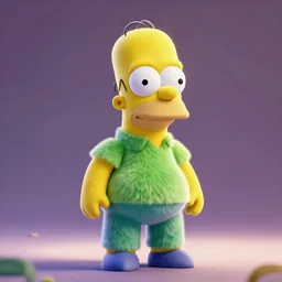 epic professional digital art of an improbable impossible fuzzy adorable, cute and cuddly homer simpson alien, loop lighting, full body length shot, best on artstation, breathtaking, epic, stunning, gorgeous, much detail, much wow, cgsociety, wlop, pixiv, behance, deviantart, masterpiece, UHD, 8K