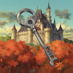 a wholesome animation key shot, castle in the background, autumn foliage in the foreground, studio ghibli, pixar and disney animation, sharp, rendered in unreal engine 5, anime key art by greg rutkowski, bloom, dramatic lighting