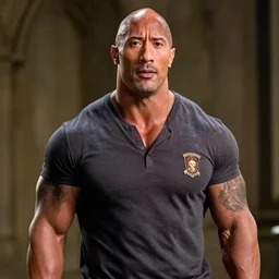 Dwayne Johnson as harry potter, professional photography