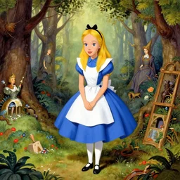 alice in wonderland, extremely detailed, sharp focus, wide view, smooth, digital illustration, colorfull by edmund dulac, by hieronimus bosch