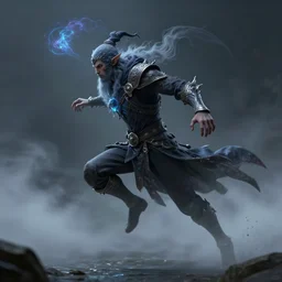 character design, running spectral sorcerer, mist, photorealistic, octane render, unreal engine, hyper detailed, volumetric lighting