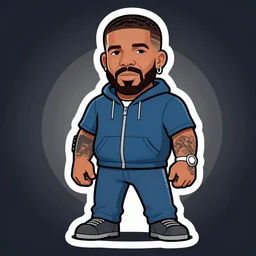 drake in the style of vector art