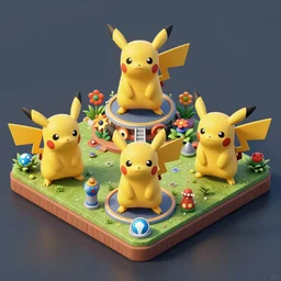 pokemon overworld, 3 d isometric, octane render, trending on artstation, intricate detail