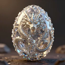 a beautiful distinct mystical dragon creature egg with many details, crystalized. symmetrical. game asset, octane render, award winning render, depth of field, artstation, by greg rutkowski, loish, ferdinand knab, in dark, warm toplight 8 k