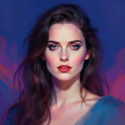 Portrait of Eva Green, by Anna Dittmann, portrait, fantasy, digital, Ilya Kuvshinov, vibrant, Nikolay Makovsky, artstation