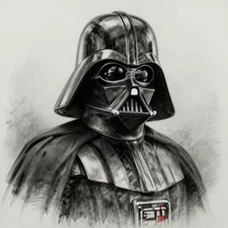 Charcoal sketch of Darth Vader, trending, masterpiece, artstation, hyperdetailed
