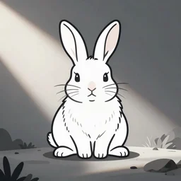 line art crazy rabbit vector illustration with lots of negative space, svg, mcbess, behance, devianart, artstation, dribble, creary, ello, cgsociety, drawcrowd, pixiv, concept art world, our art corner, newgrounds, doodle addicts, penup