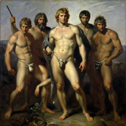hesiod, painting by gaston bussiere, katsuya terada, frank frazetta, tom of finland, trending on artstation