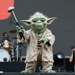 Yoda performing a concert at Lollapalooza