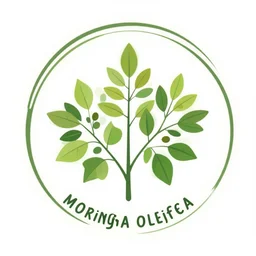 moringa, vector art, logo, label, template, moringa oleifera leaves, trending on artstation
