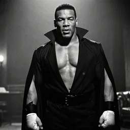 mike tyson as the vampire, in the 1 9 2 2 film, black and white