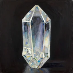 a painterly stylized crystal by james gilleard