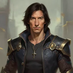 “ adam driver portrait by neeko, league of legends, game character, detailed illustration, intricate, highly detailed, centered, digital painting, smooth, sharp focus, fantasy world, riot, artstation ”