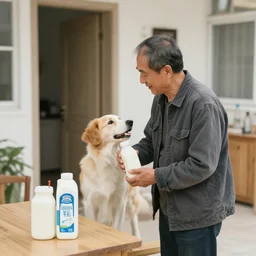 my father figure coming back home with the milk